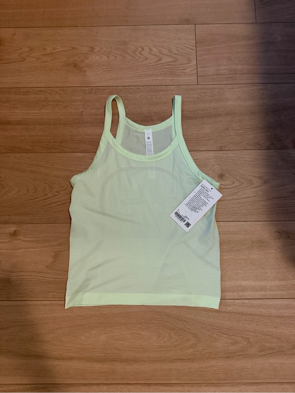 lululemon athletica Light Lime Racerback Mesh Tank Top